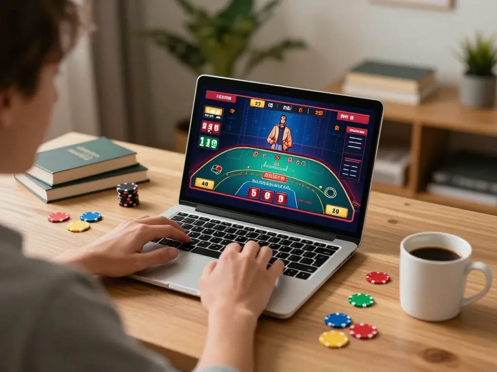 hwg500 alternatif showcases online gaming with a player engaging in live dealer games.
