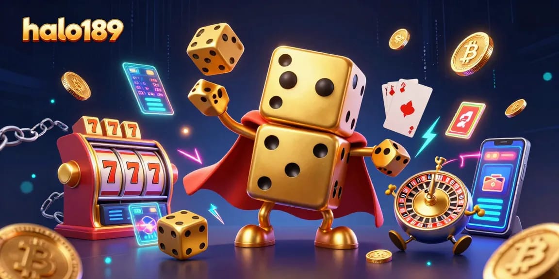 Experience thrilling jackpot excitement at halo189 with our vibrant casino illustration showcasing dynamic gameplay.