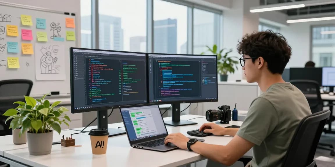 AI NSFW development workspace showcasing programming and content filtering.