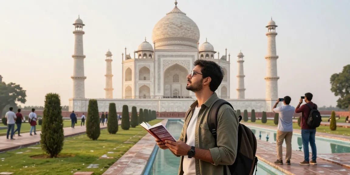 Experience the beauty of Taj Mahal at sunrise with rokok88 super travel guide.
