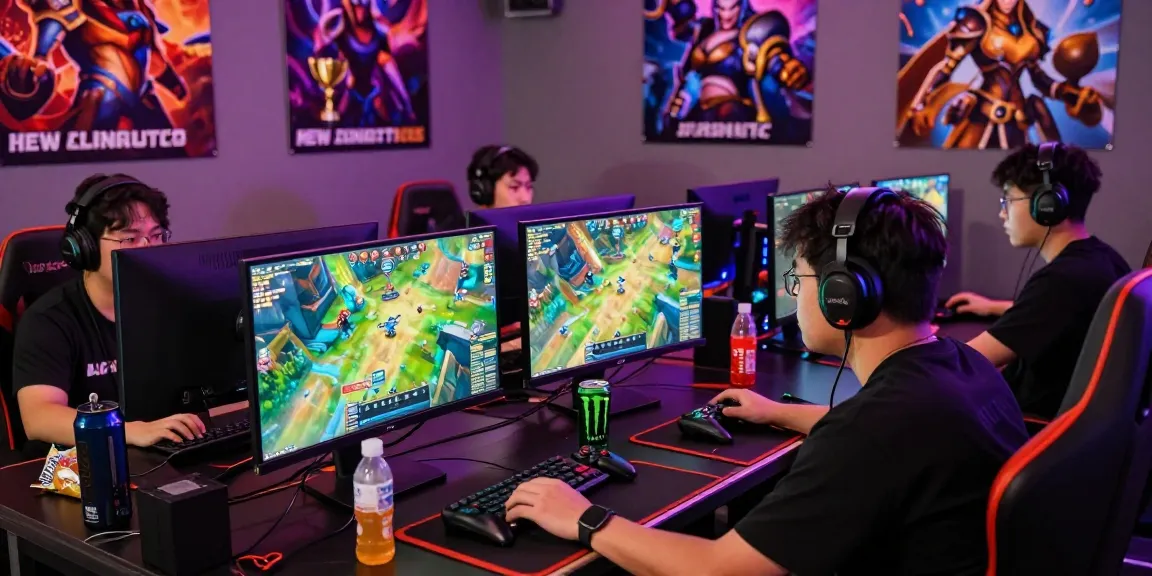 Permainan natunatoto online dengan pemain berdiversitas terlihat antusias di ruang gaming modern.