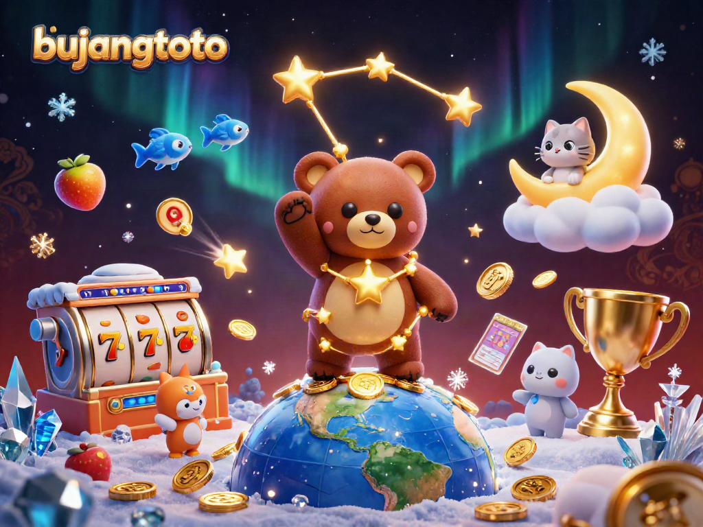 Engage with bujangtoto's thrilling gaming experience through this vibrant, imaginative illustration.