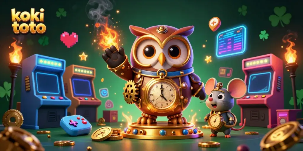 Permainan togel online koki toto menampilkan karakter menarik dan elemen kasino modern yang dinamis.