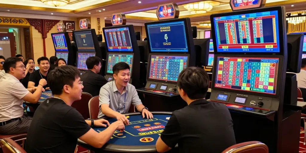 Lokasi permainan Toto Macau dengan pemain antusias menantikan hasil undian langsung.