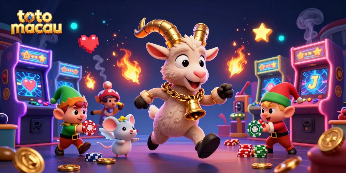 Toto macau menampilkan kasino seram dengan Krampus dan mouse malaikat sedang mengawasi.
