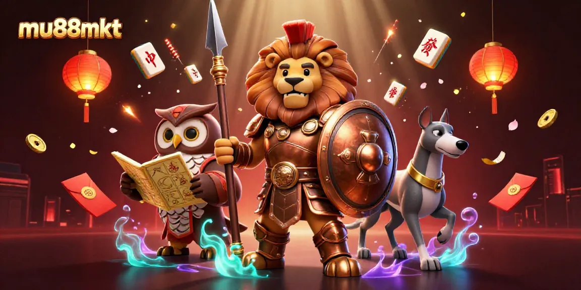 Engage with the thrilling mu88mkt gaming universe featuring a Spartan lion, tactical owl, and swift greyhound.
