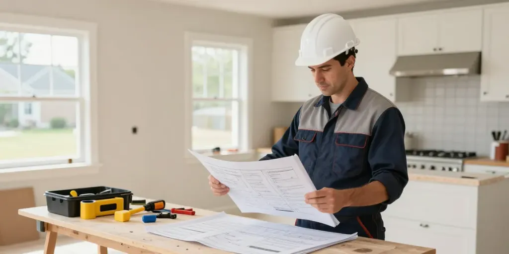 Trusted local contractor reviewing renovation plans for slot toto services.