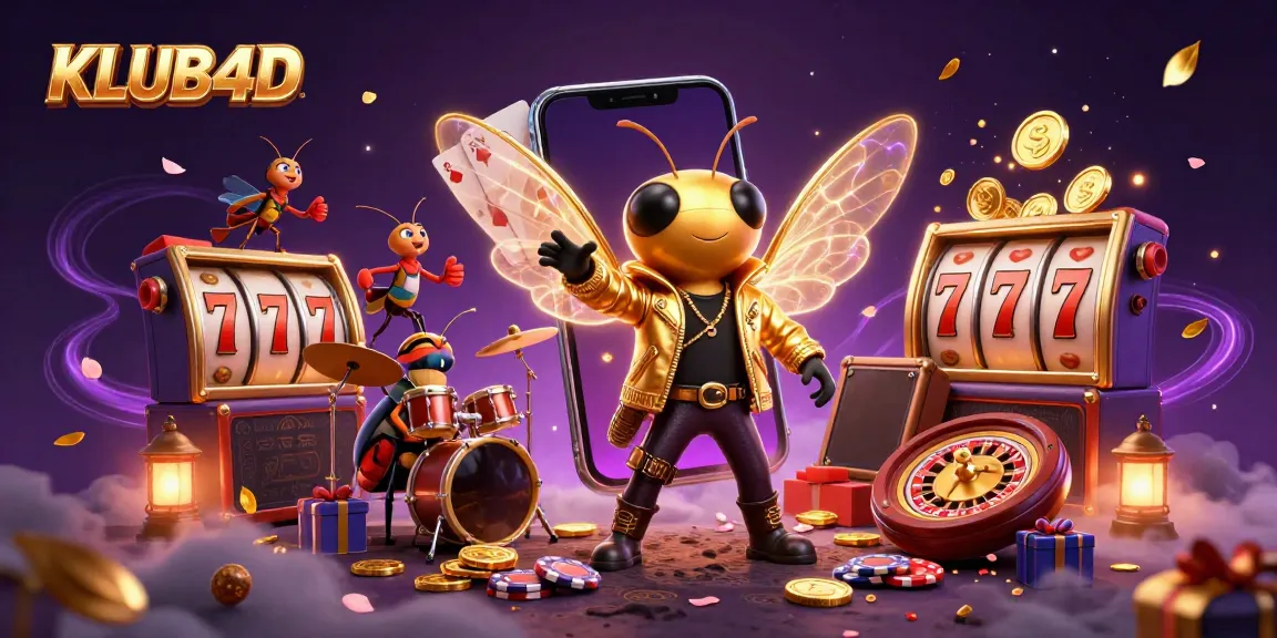 Interaksi menarik di situs KLUB4D dengan cicada rock star dan elemen judi yang penuh warna.