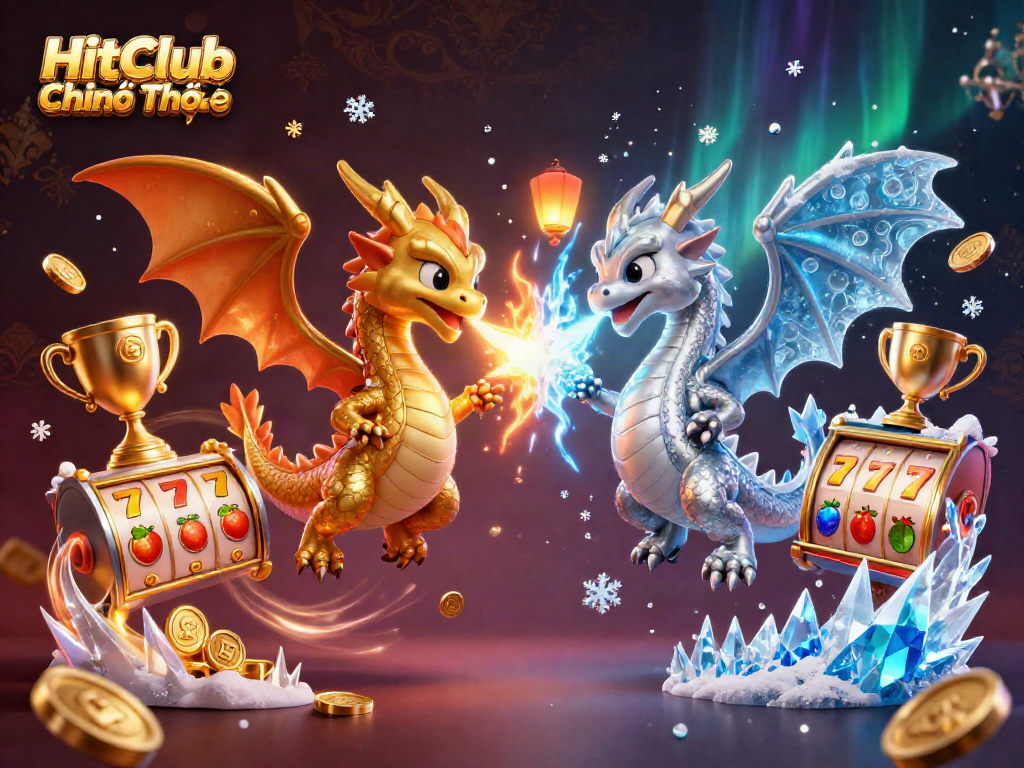 Experience thrilling action at HitClub Chính Thức with dynamic scenes of dragons and exciting casino elements.