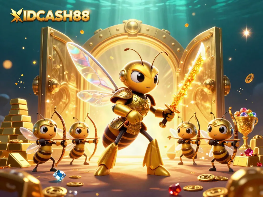 Experience thrilling gameplay with IDCASH88, featuring exciting characters in a vibrant casino scene.