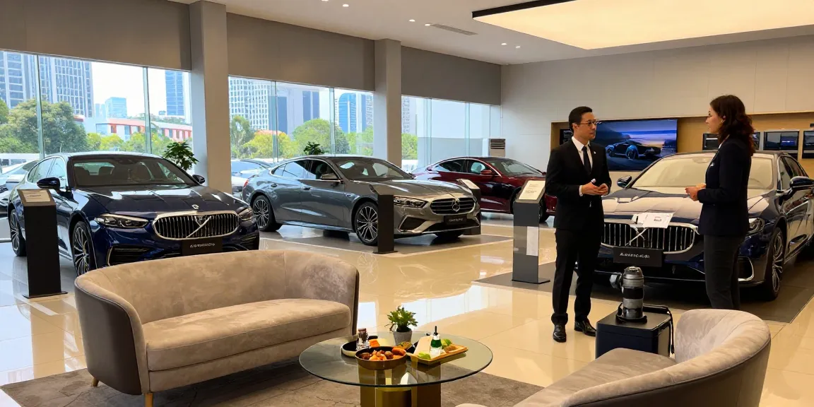 Pengalaman mewah LUXURY 777 di showroom mobil premium dengan suasana elegan.