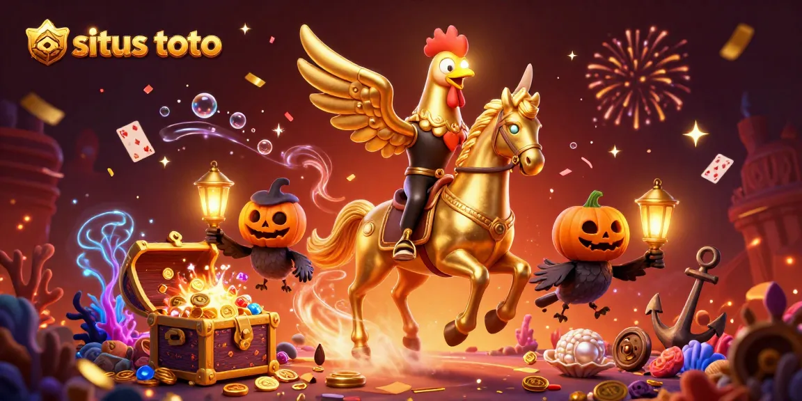 Menangkan big jackpot di situs toto dengan suasana magis dan karakter unik dalam ilustrasi kasino