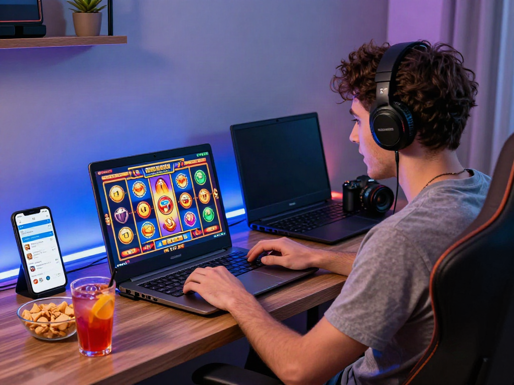 Pemain ASLOTRE bersemangat bermain slot online dengan suasana gaming yang mengasyikkan