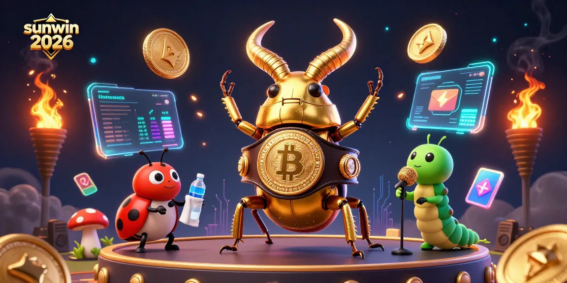 Join sunwin 2026 and witness the action in vibrant 3D casino gameplay with glowing crypto elements.