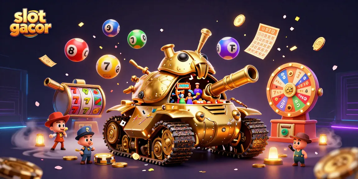 Slot gacor memberikan suasana menyenangkan dengan mesin slot dan tiket emas bertebaran.