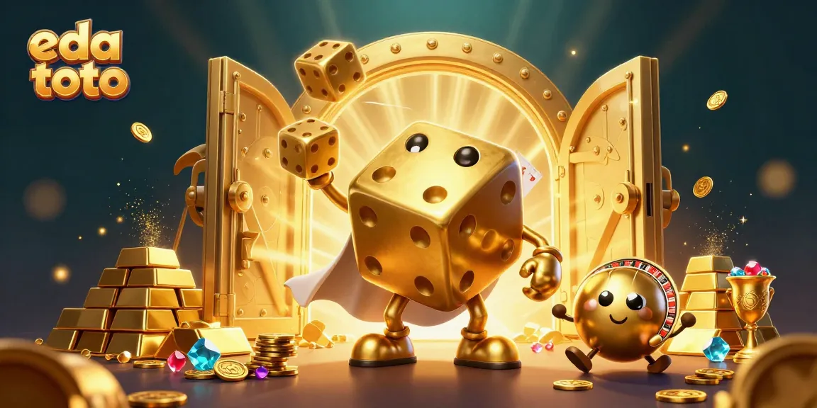 Engage with eda toto's dynamic world of adventure, featuring a dice golem and treasure elements.