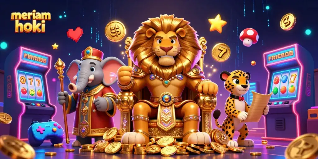 Gambarkan aksi meriam hoki dengan simbol jackpot dan karakter ceria di panggung casino.