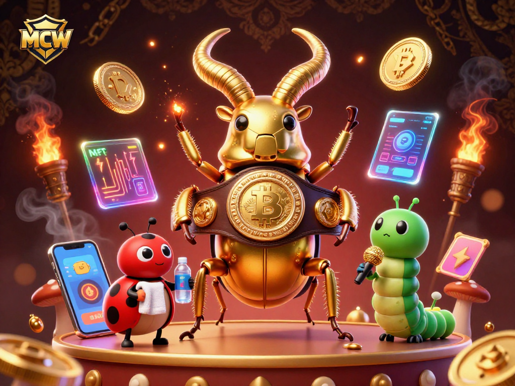 Experience thrilling wins with MCW in an exciting 3D casino scene featuring unique characters and elements.