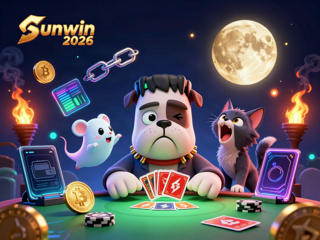 Experience thrilling gameplay with the sunwin 2026 illustrated as a vibrant online casino scene.