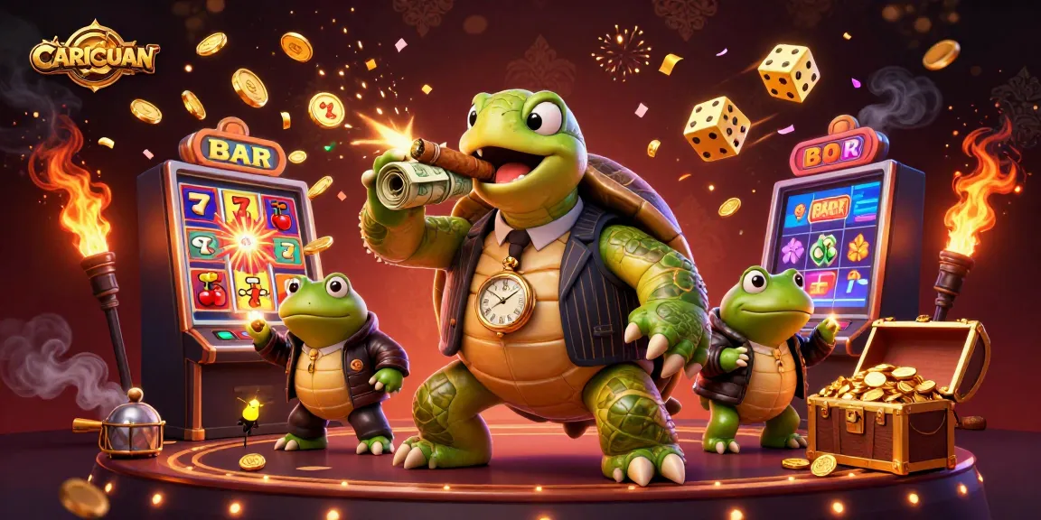 Experience the thrill of CARICUAN with a vibrant 3D casino scene showcasing exciting slot elements.