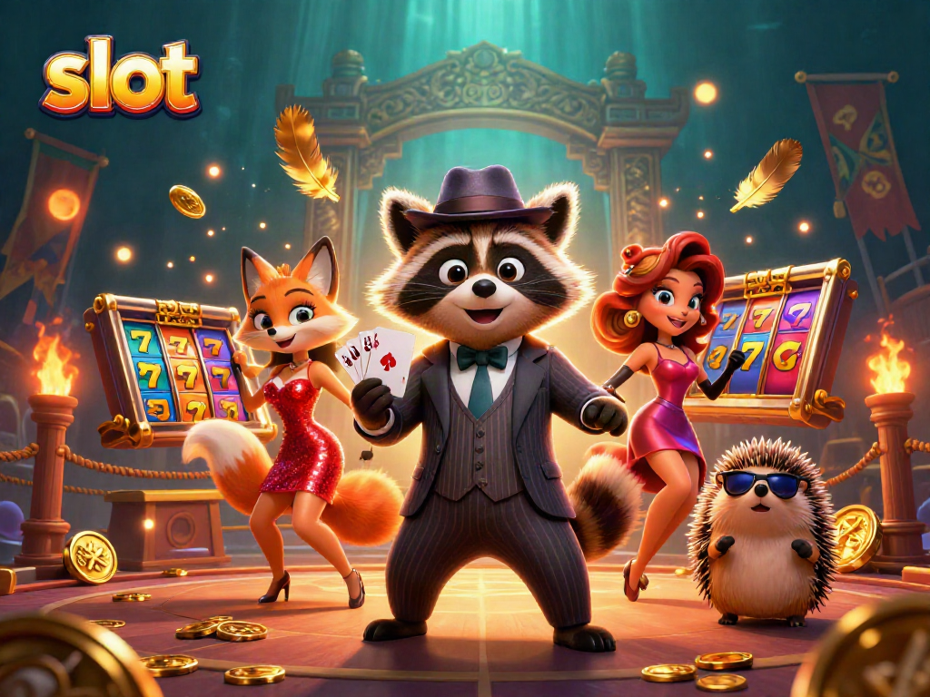 Slot menghidupkan suasana kasino dengan karakter lucu dan elemen permainan yang dinamis.