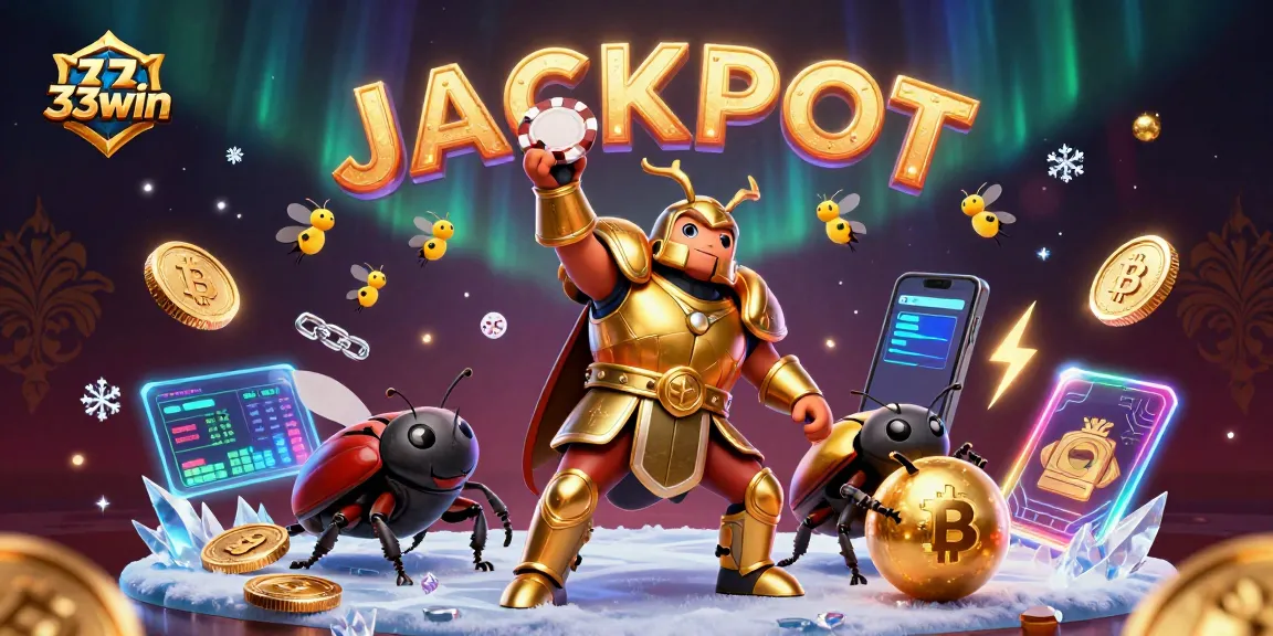 Join the excitement at 33win with a thrilling jackpot celebration by vibrant characters and vivid gaming elements.