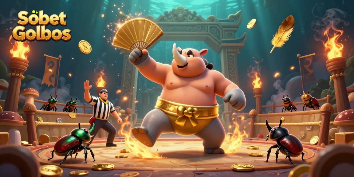 Experience the thrill of Sbobet Golbos with a vibrant 3D casino showdown featuring unique characters and dynamic game elements.
