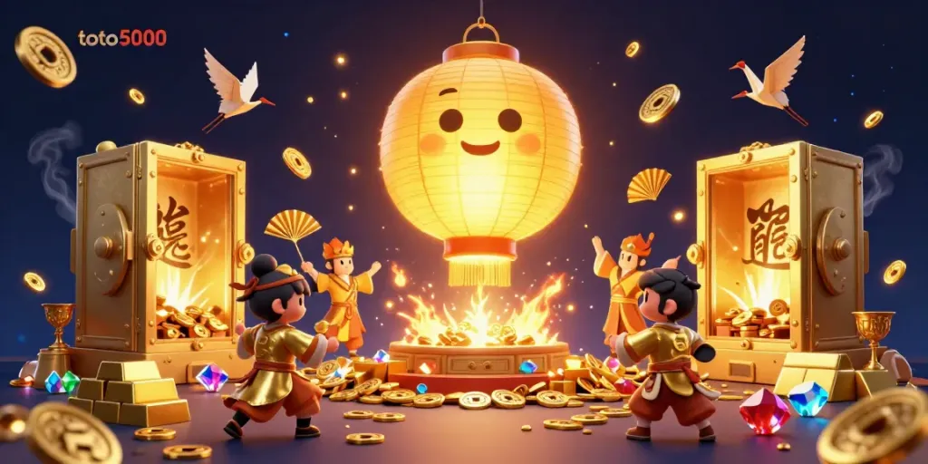 Engage with the enchanting toto5000 casino experience featuring dynamic characters, golden treasures, and lucky symbols.